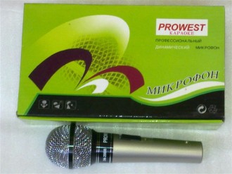 DM-2000B Мікрофон  PROWEST динамічний металічний з вимикачем + кабель