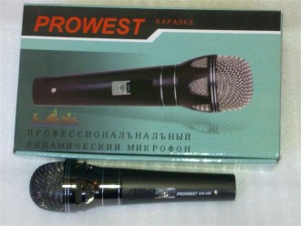 DM-608 Мікрофон  PROWEST динамічний металічний з вимикачем + кабель