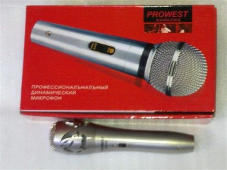 DM-646 Мікрофон  PROWEST динамічний металічний з вимикачем + кабель