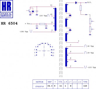 HR6504  Строчний трансформатор ТДКС