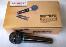 DM-1009 Мікрофон  PROWEST динамічний металічний з вимикачем + кабель