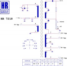 HR7218  Строчный трансформатор ТДКС