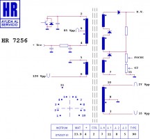 HR7256  Строчный трансформатор ТДКС