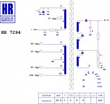 HR7294  (TLF15548F)  Строчный трансформатор ТДКС