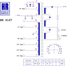 HR6167 Строчний трансформатор ТДКС