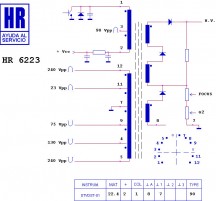 HR6223  Строчний трансформатор ТДКС