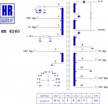 HR6260  Строчний трансформатор ТДКС